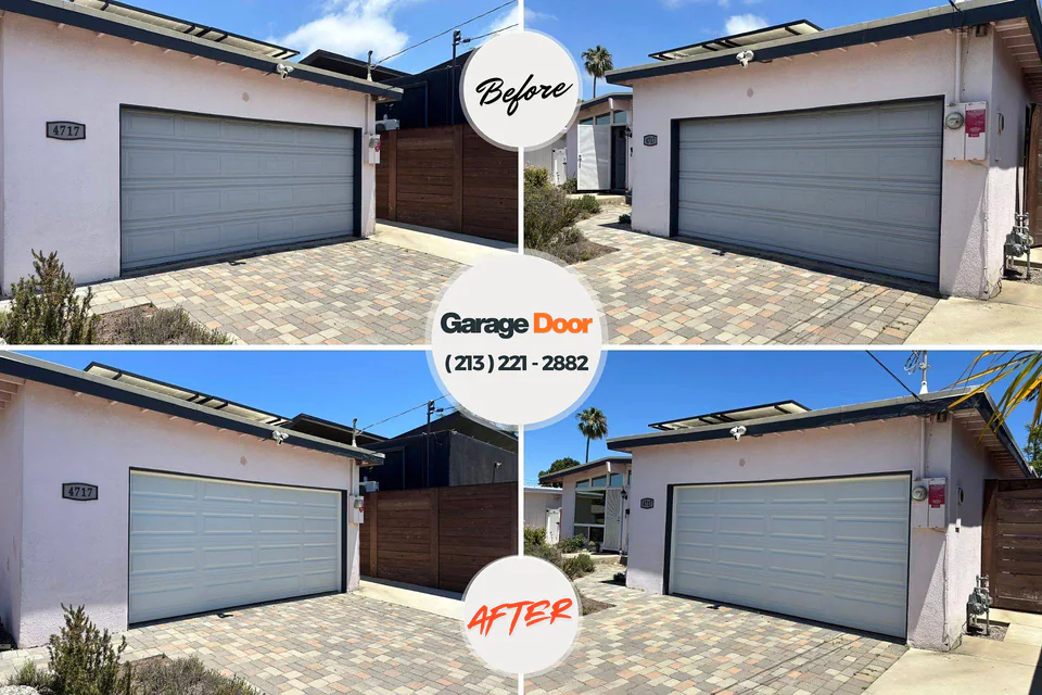 Before and after: garage door repair Cherry Creek, CO